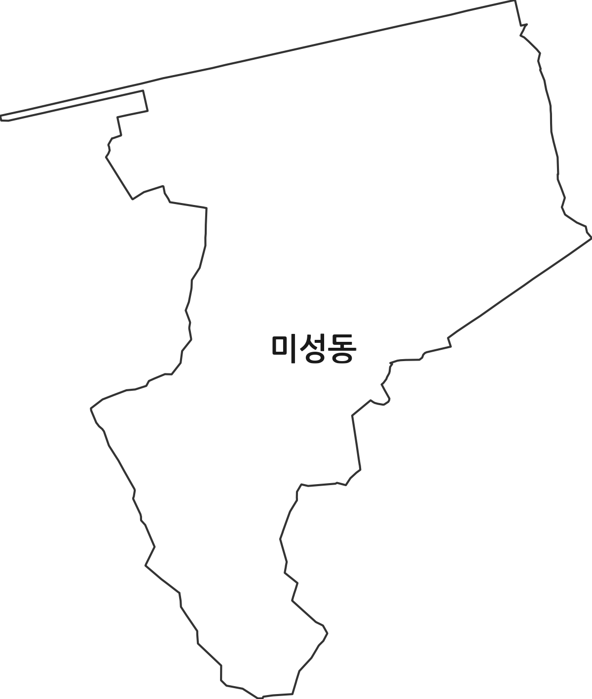 서울특별시 관악구 미성동 행정동 행정구역 경계 지도
