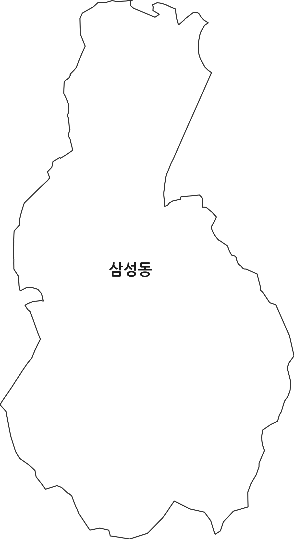 서울특별시 관악구 삼성동 행정동 행정구역 경계 지도
