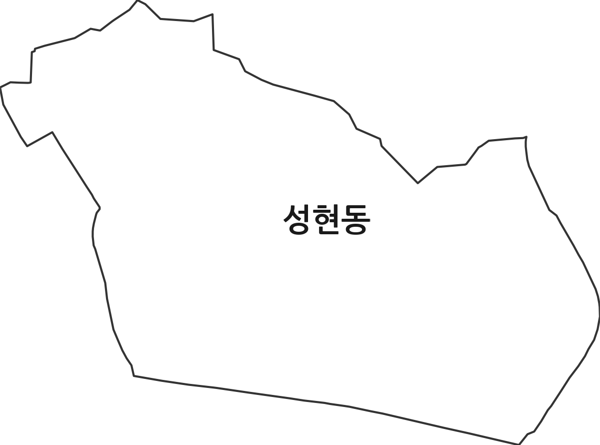 서울특별시 관악구 성현동 행정동 행정구역 경계 지도
