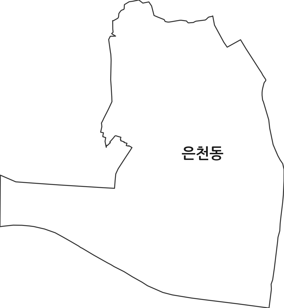 서울특별시 관악구 은천동 행정동 행정구역 경계 지도