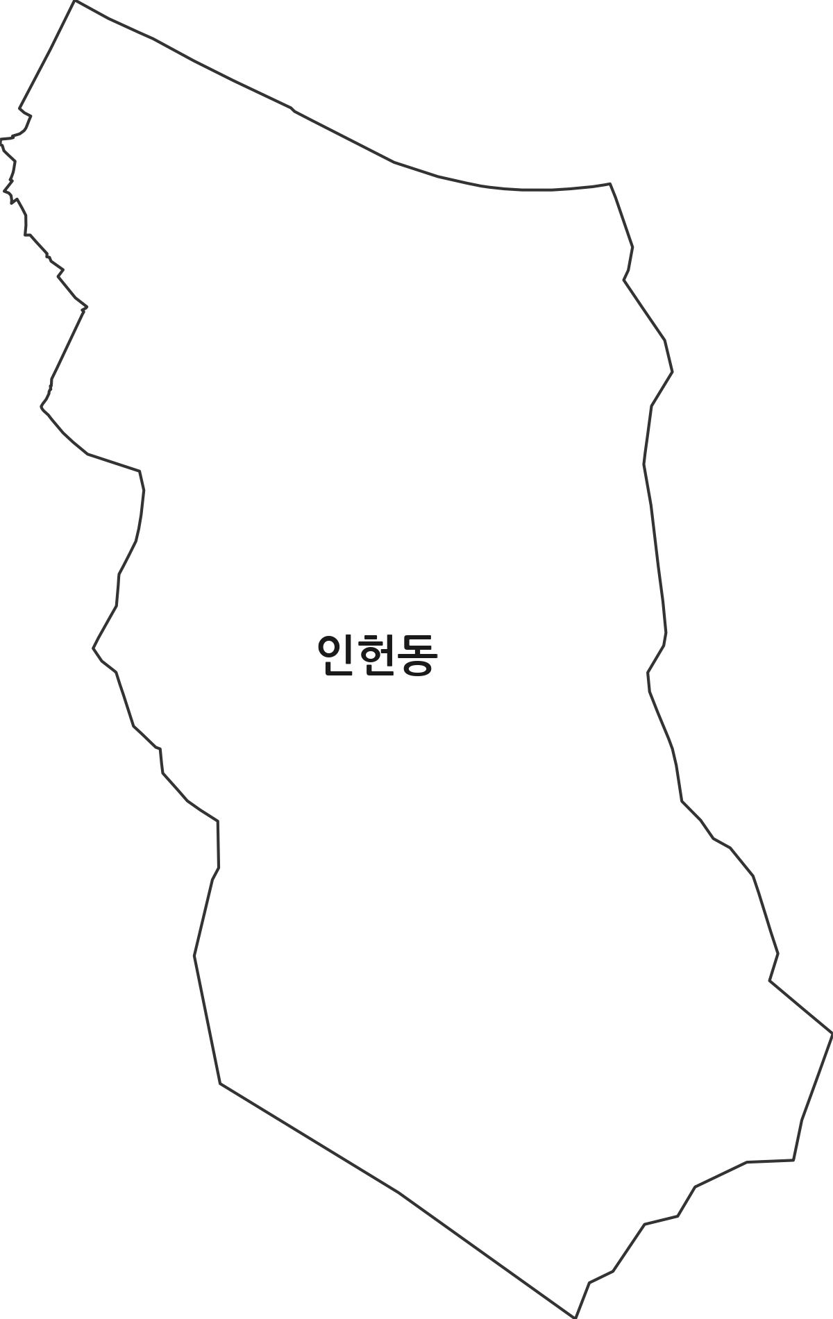 서울특별시 관악구 인헌동 행정동 행정구역 경계 지도