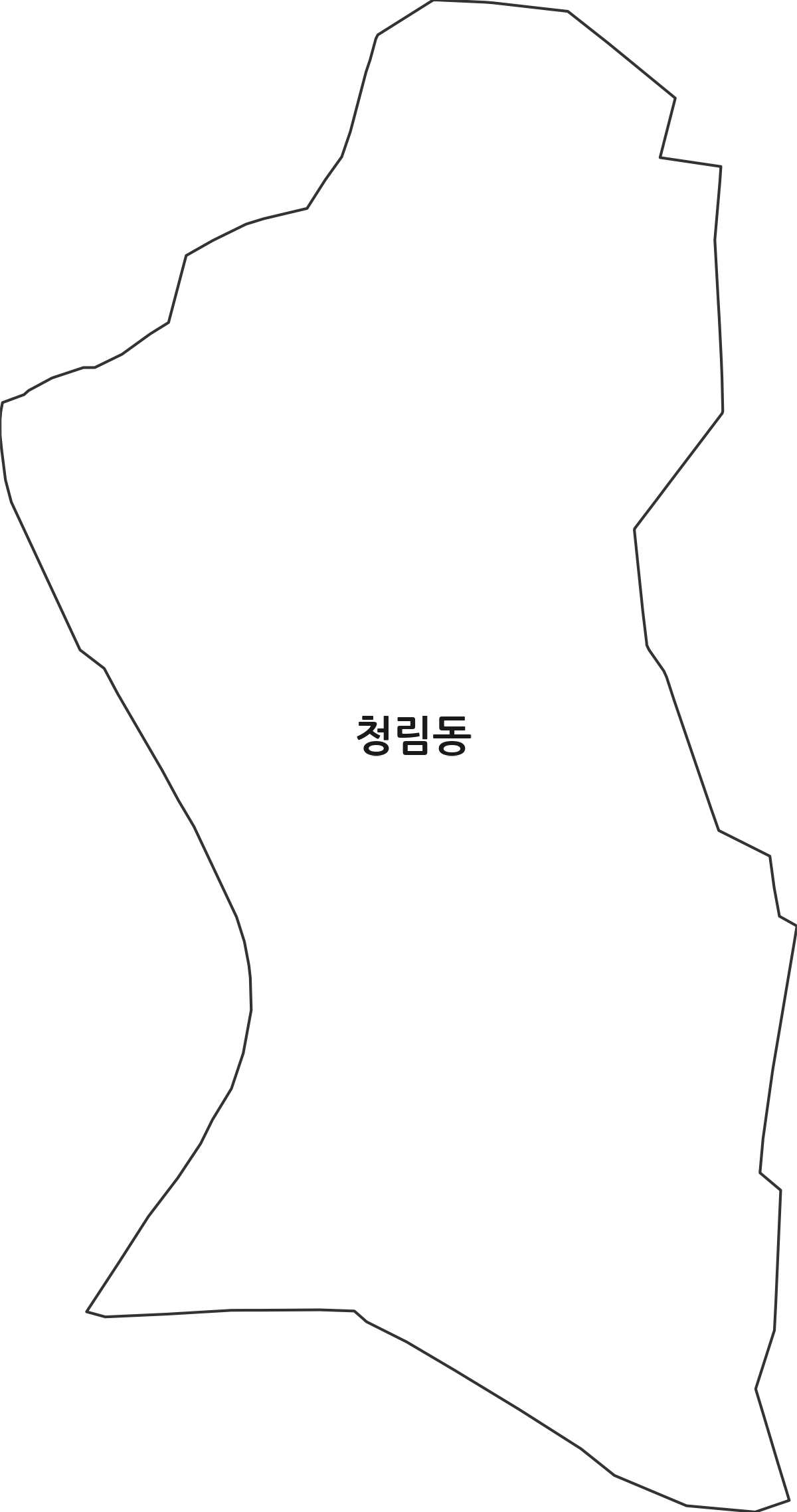 서울특별시 관악구 청림동 행정동 행정구역 경계 지도