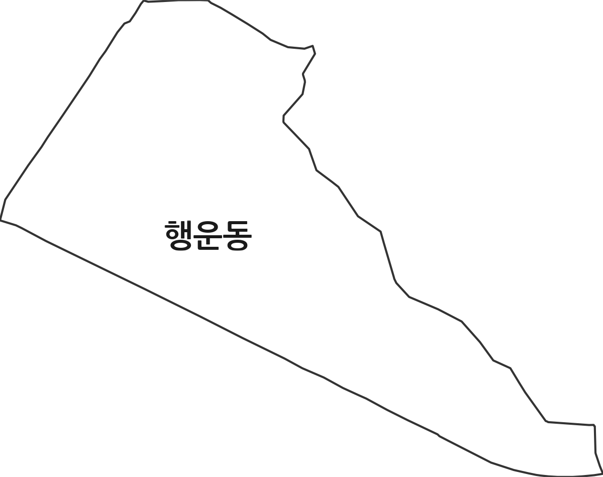 서울특별시 관악구 행운동 행정동 행정구역 경계 지도