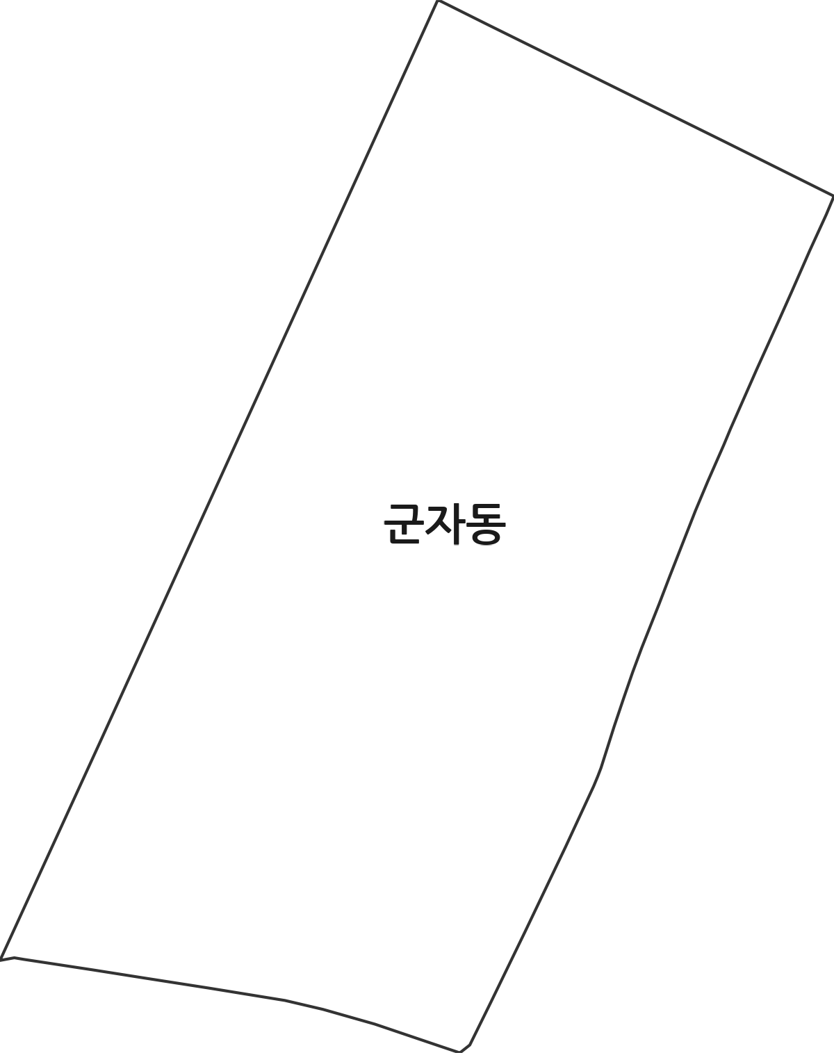 서울특별시 광진구 군자동 행정동 행정구역 경계 지도
