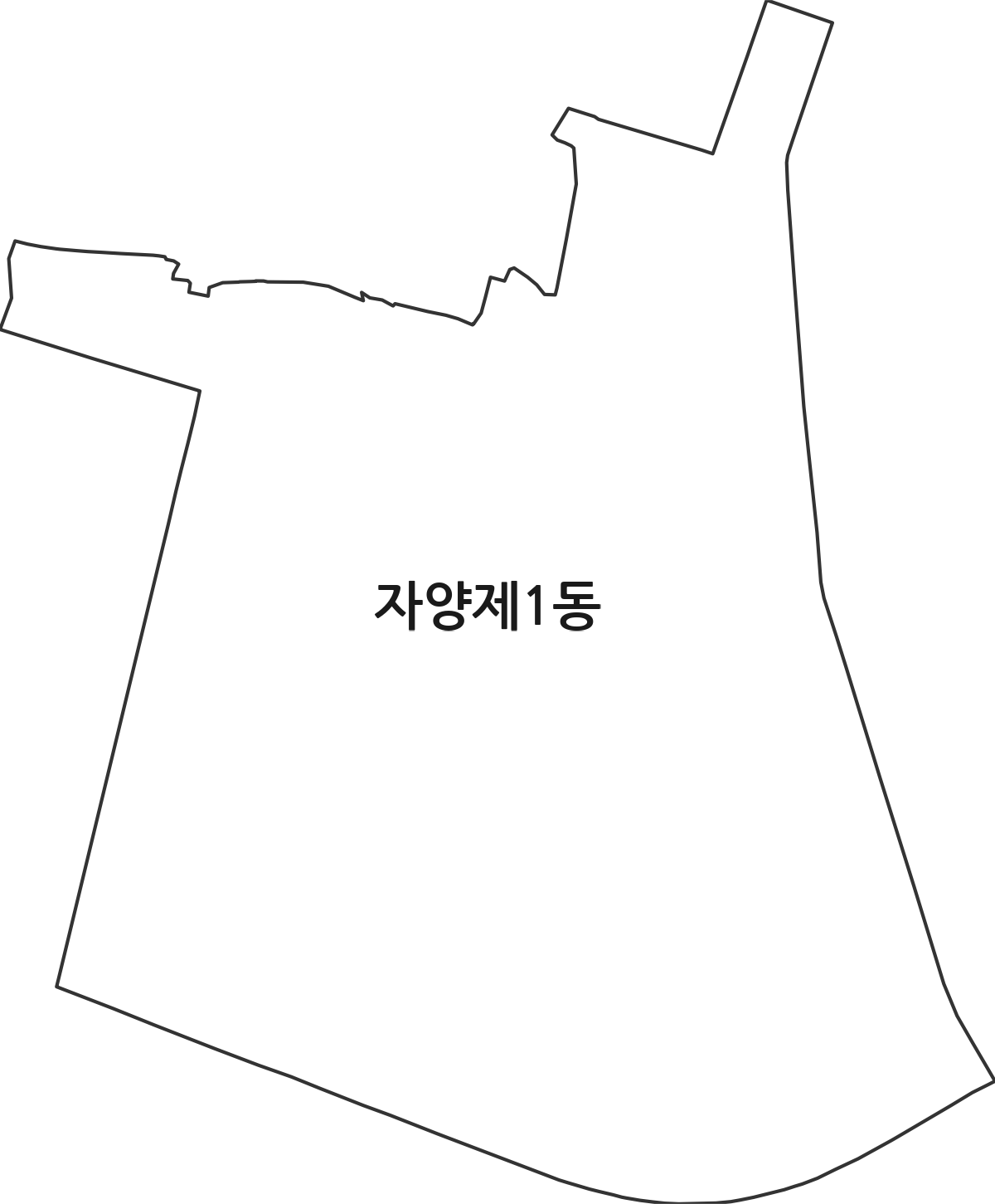 서울특별시 광진구 자양제1동 행정동 행정구역 경계 지도
