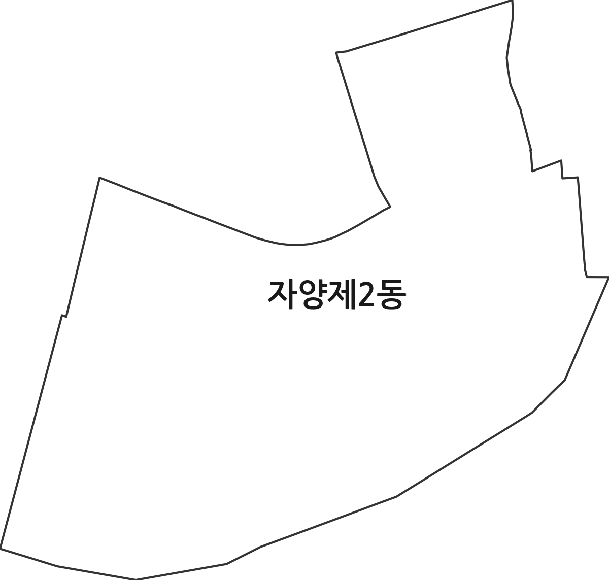 서울특별시 광진구 자양제2동 행정동 행정구역 경계 지도