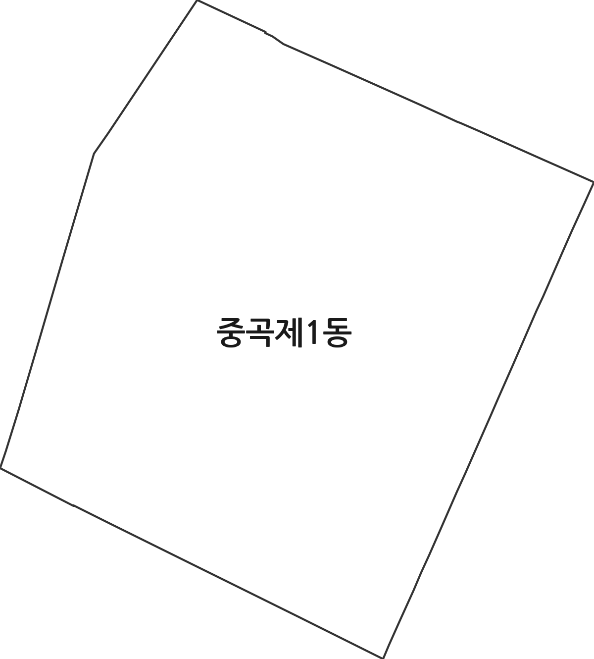서울특별시 광진구 중곡제1동 행정동 행정구역 경계 지도