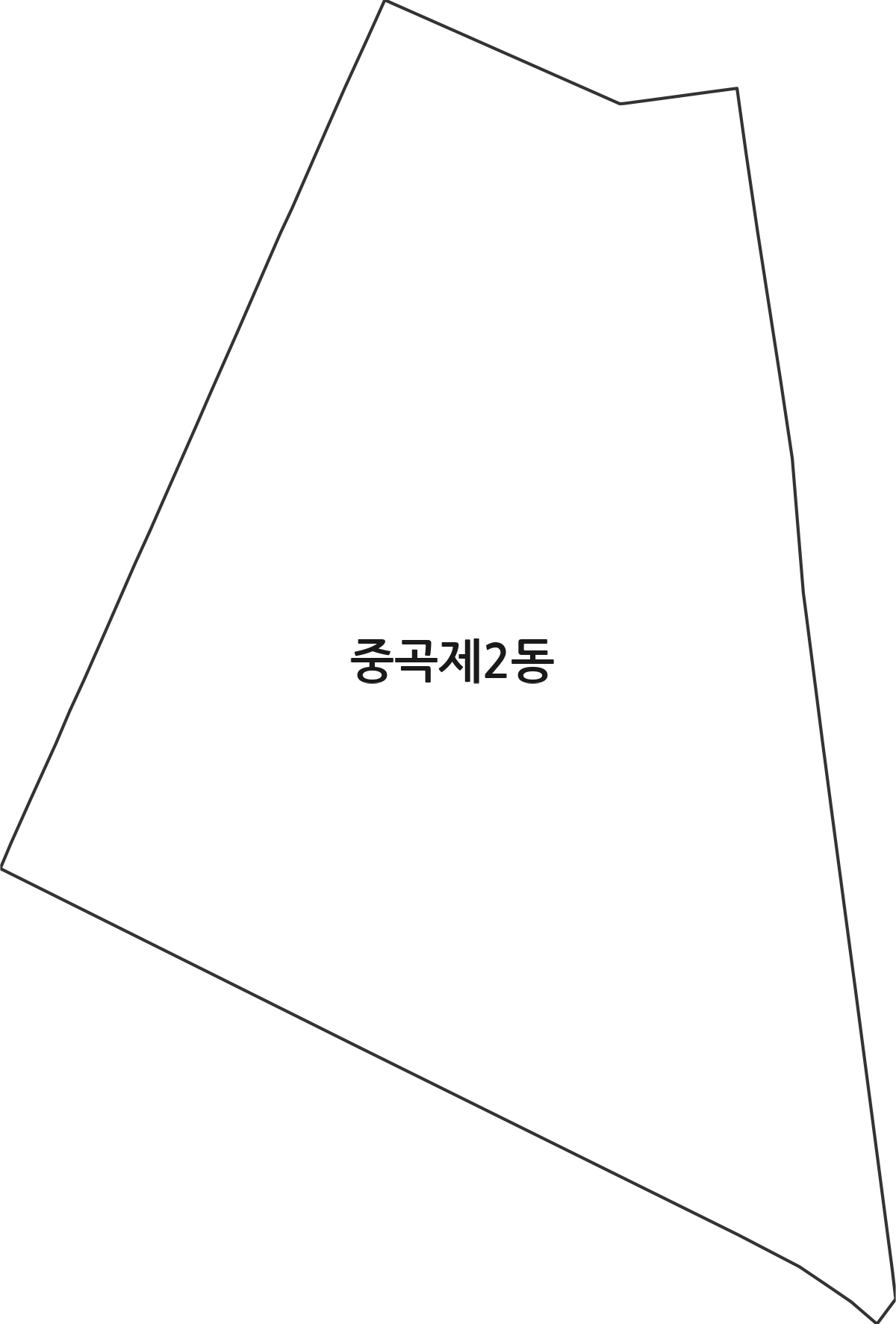 서울특별시 광진구 중곡제2동 행정동 행정구역 경계 지도