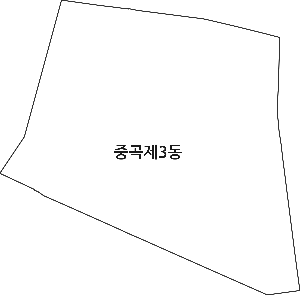 서울특별시 광진구 중곡제3동 행정동 행정구역 경계 지도