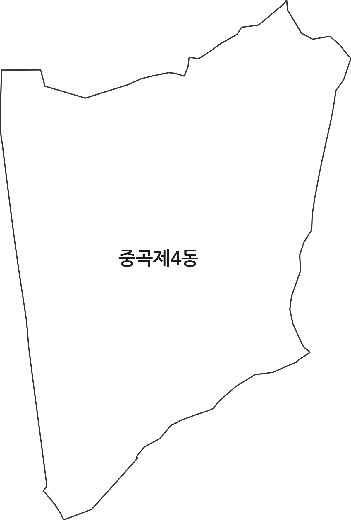 서울특별시 광진구 중곡제4동 행정동 행정구역 경계 지도