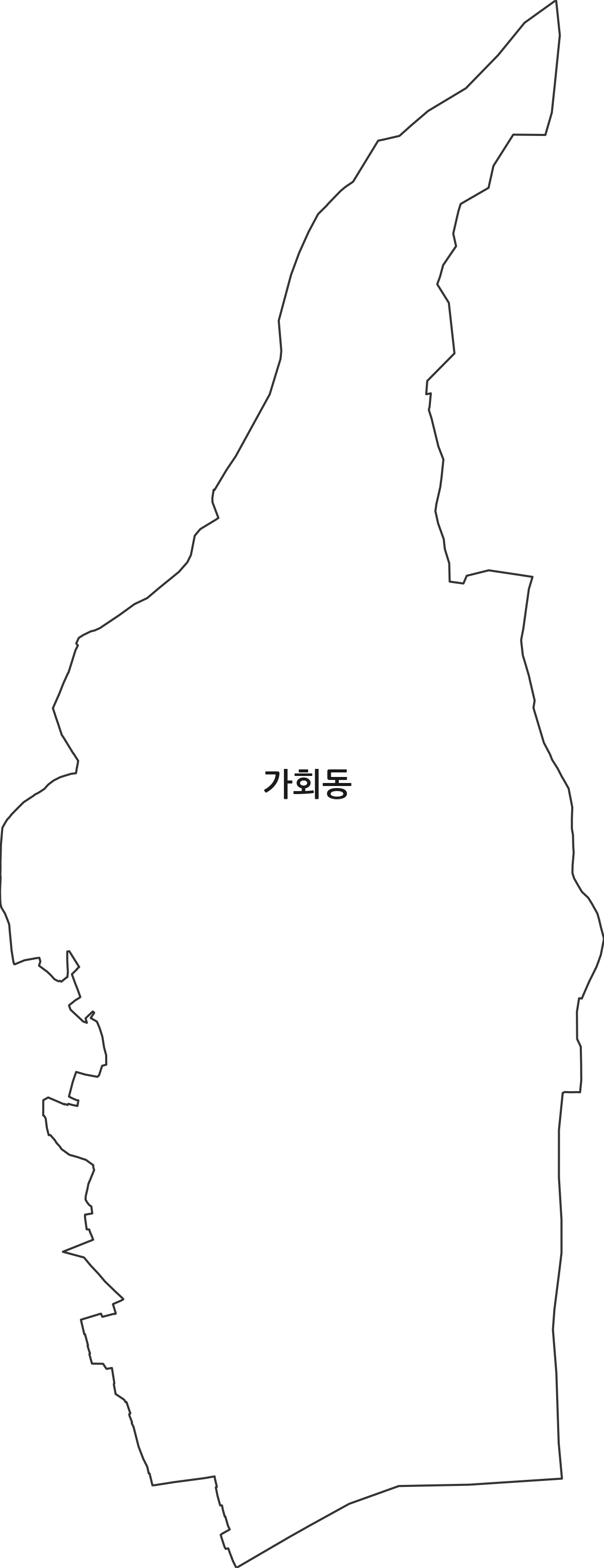 서울특별시 종로구 가회동 행정동 행정구역 경계 지도