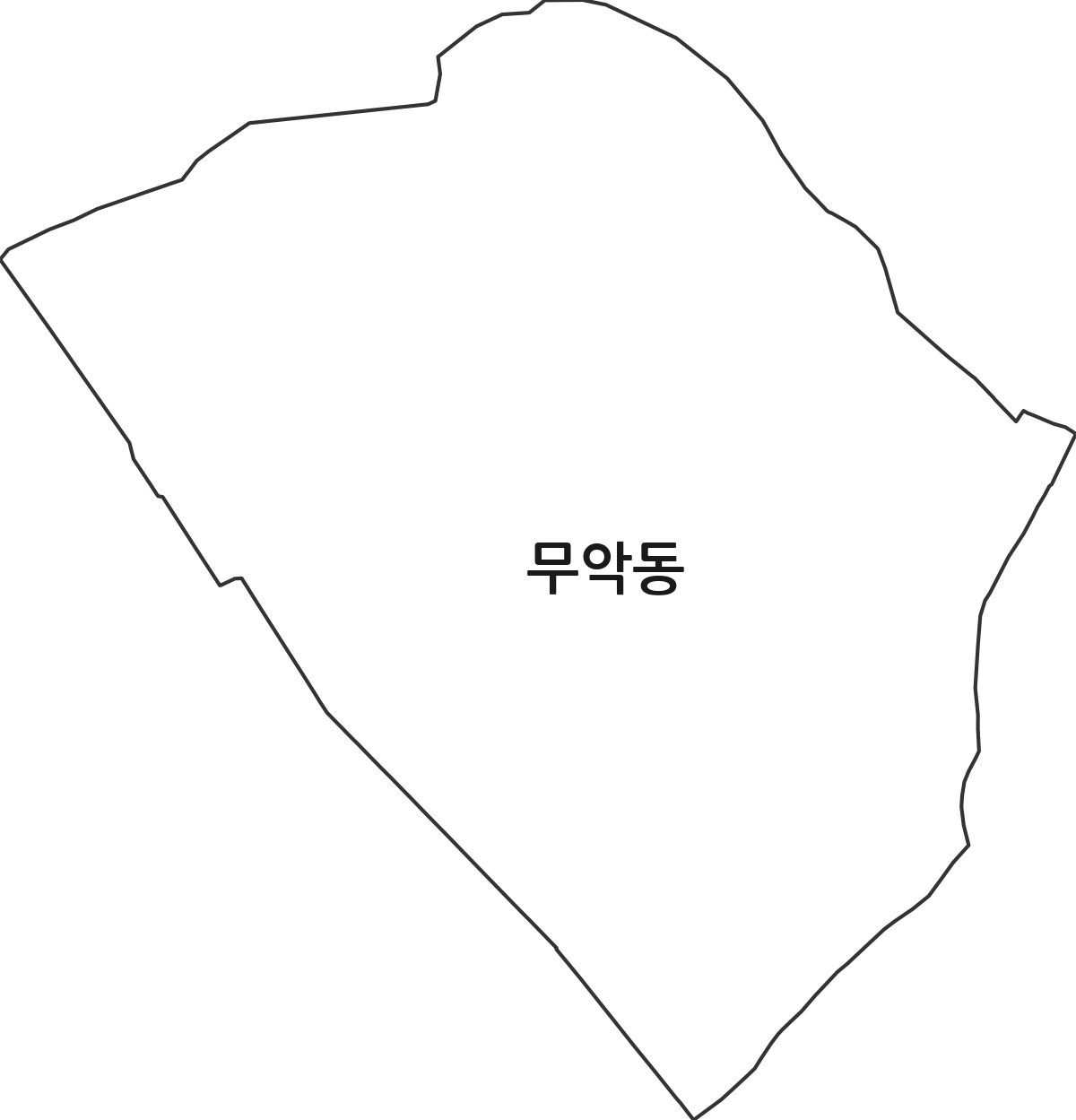 서울특별시 종로구 무악동 행정동 행정구역 경계 지도