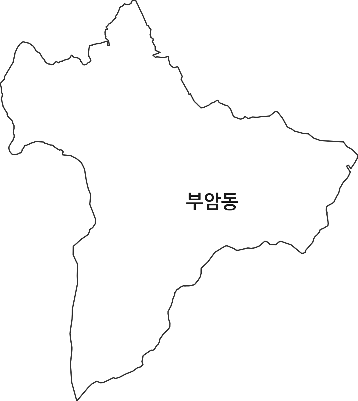 서울특별시 종로구 부암동 행정동 행정구역 경계 지도