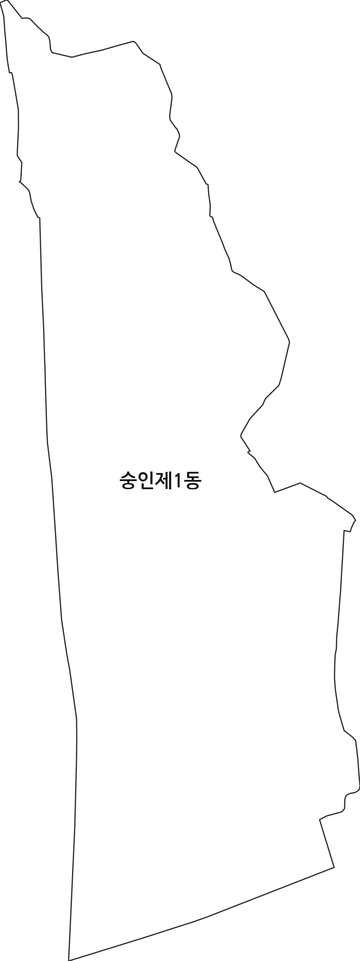서울특별시 종로구 숭인제1동 행정동 행정구역 경계 지도
