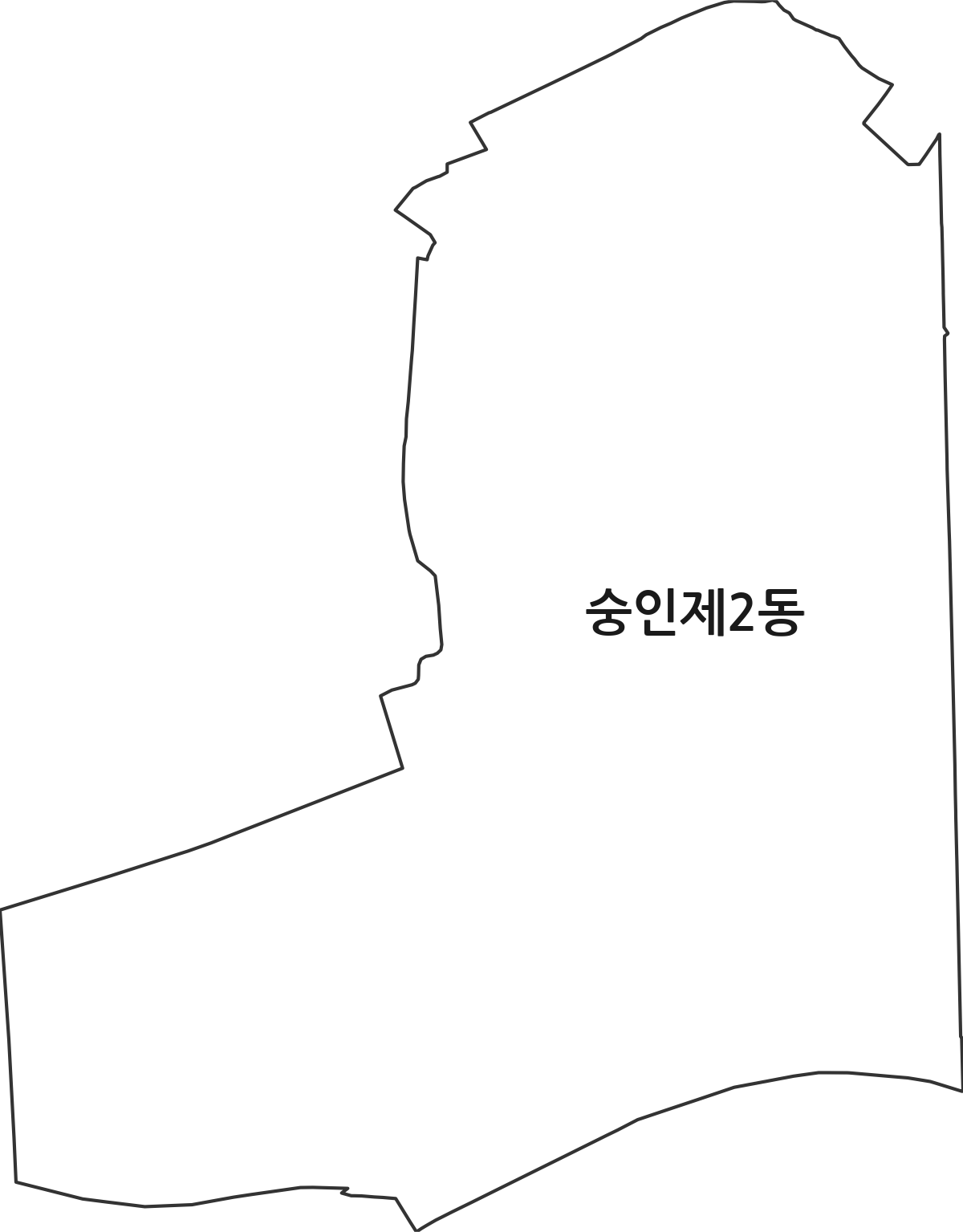 서울특별시 종로구 숭인제2동 행정동 행정구역 경계 지도