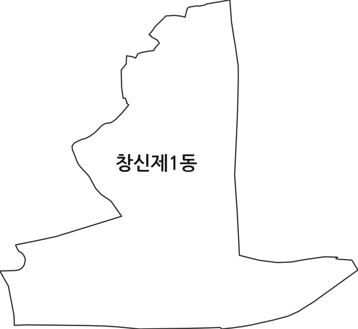 서울특별시 종로구 창신제1동 행정동 행정구역 경계 지도