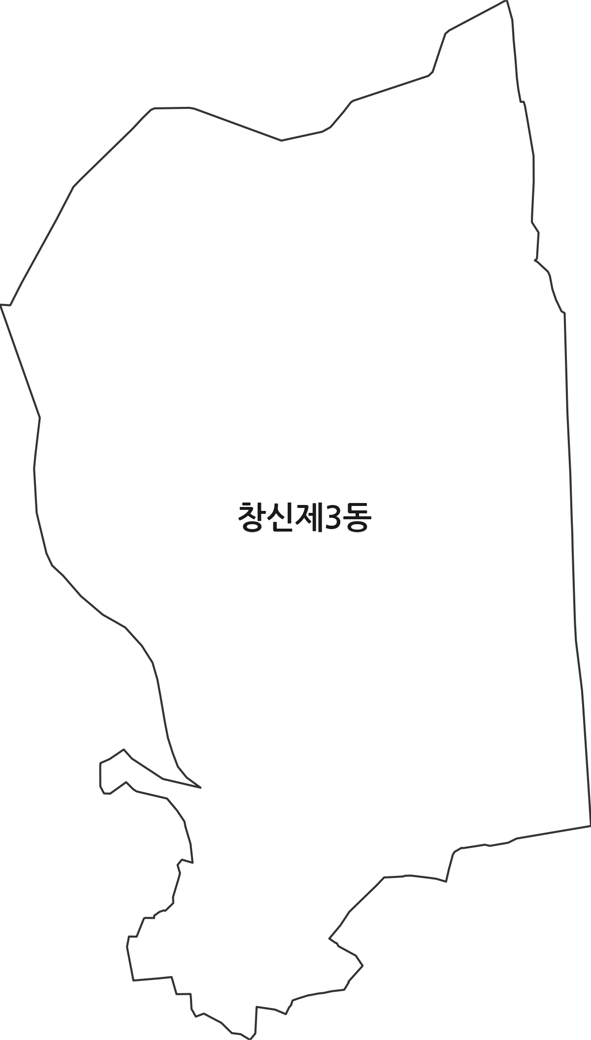 서울특별시 종로구 창신제3동 행정동 행정구역 경계 지도