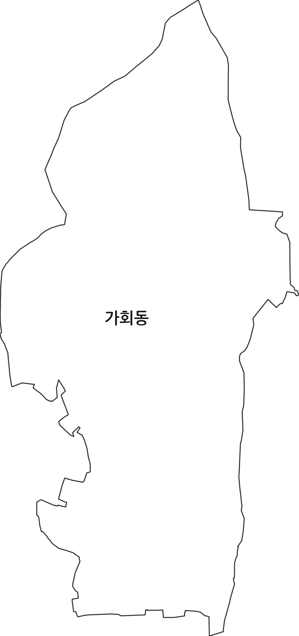 서울특별시 종로구 가회동 법정동 행정구역 경계 지도