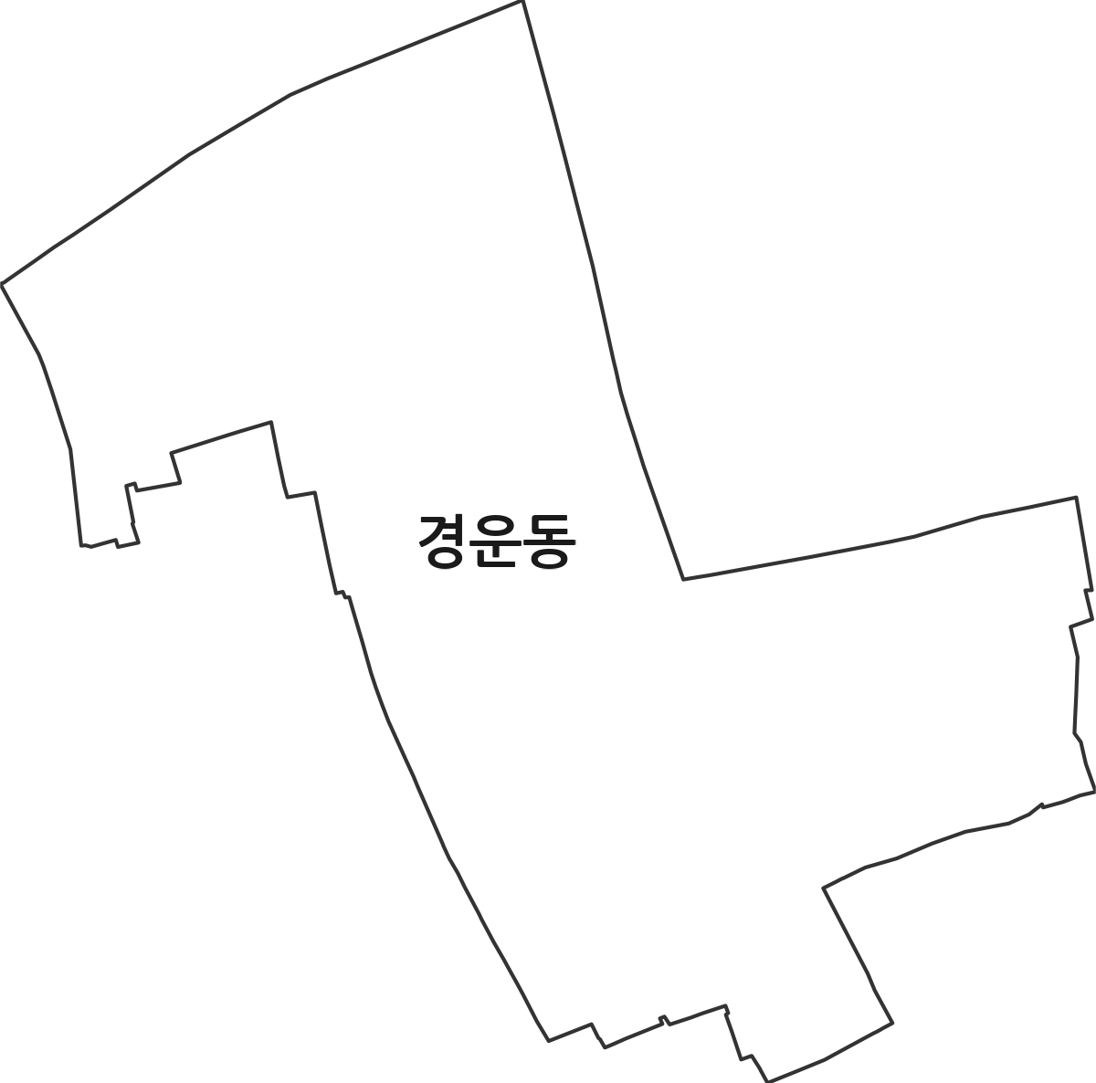 서울특별시 종로구 경운동 법정동 행정구역 경계 지도