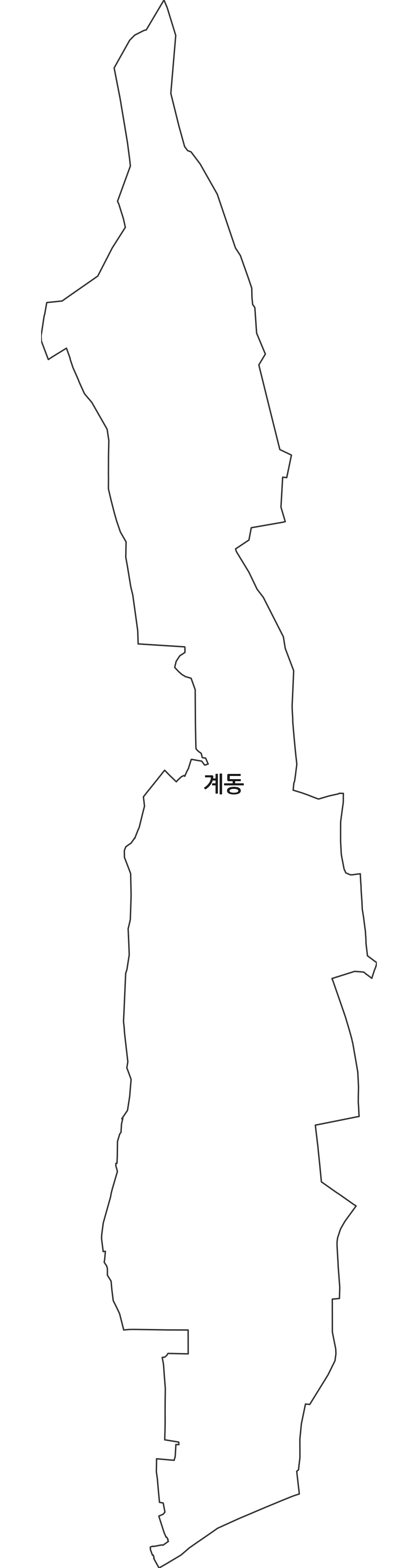 서울특별시 종로구 계동 법정동 행정구역 경계 지도