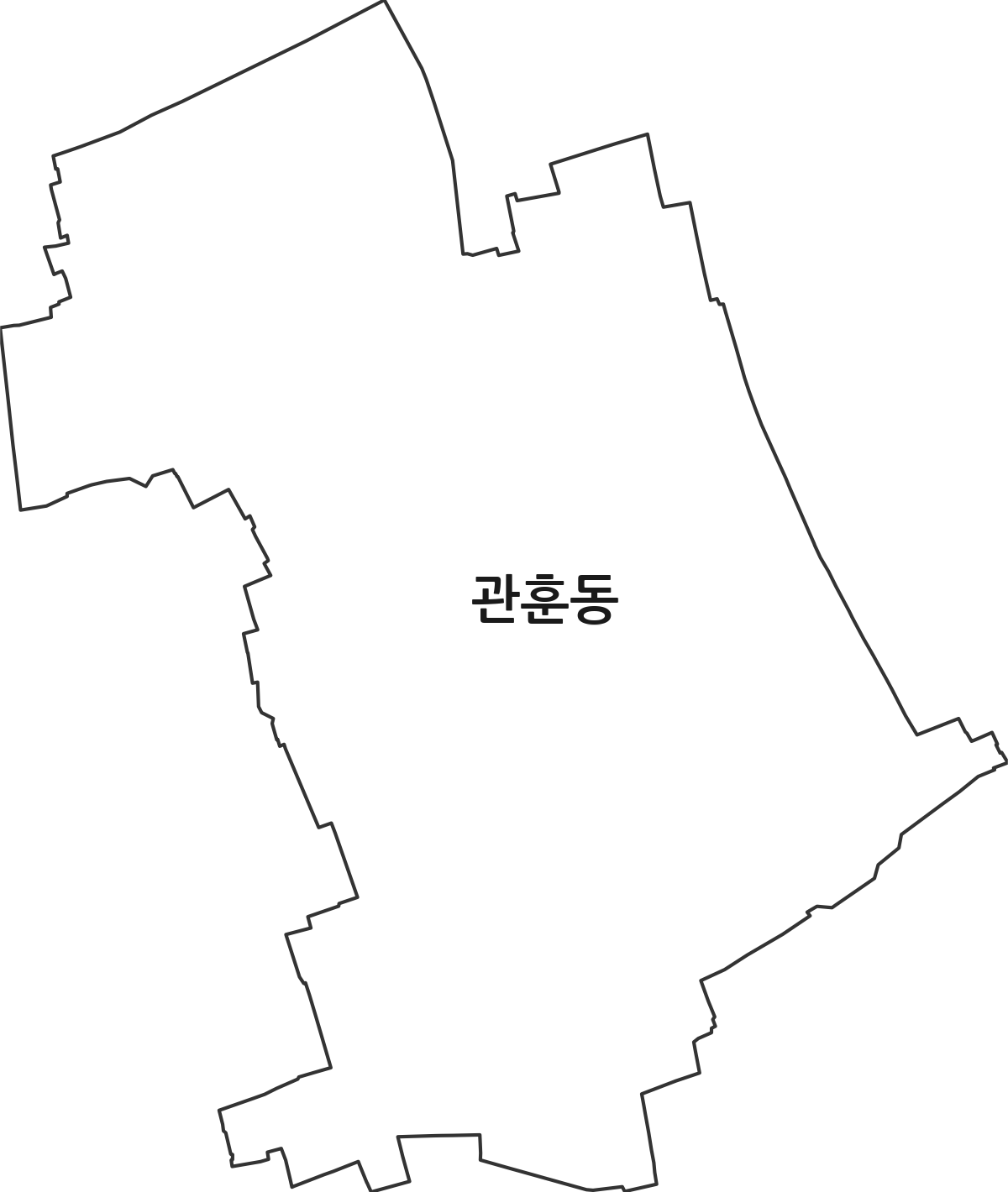 서울특별시 종로구 관훈동 법정동 행정구역 경계 지도