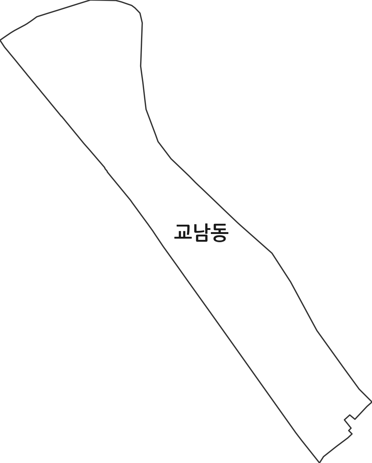서울특별시 종로구 교남동 법정동 행정구역 경계 지도