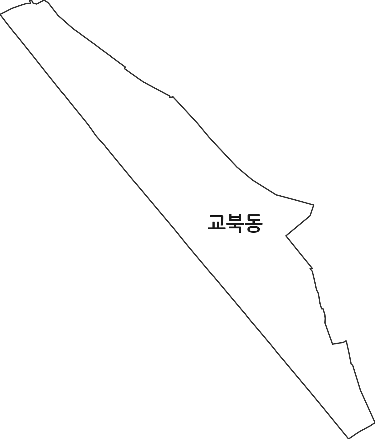 서울특별시 종로구 교북동 법정동 행정구역 경계 지도