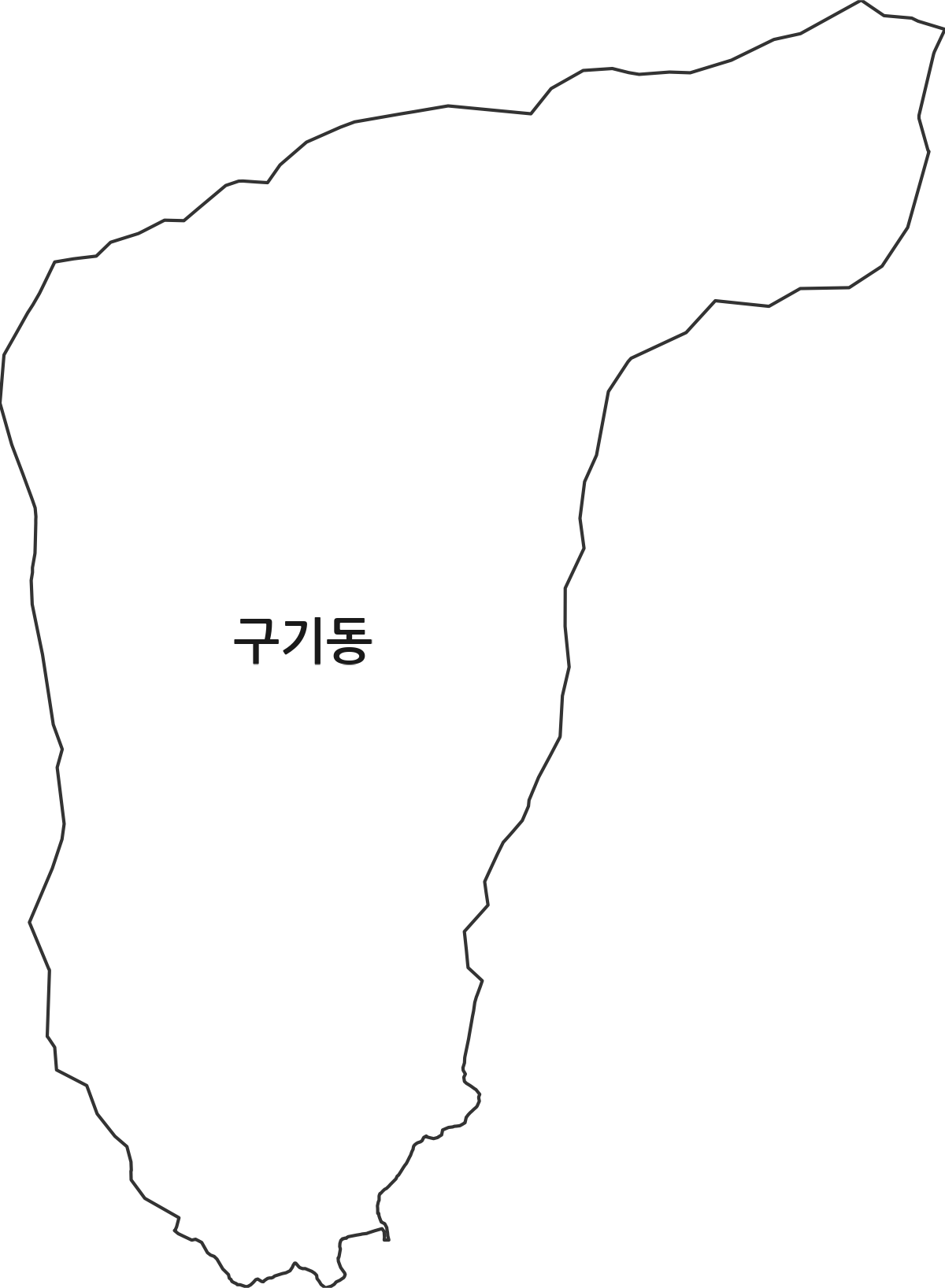 서울특별시 종로구 구기동 법정동 행정구역 경계 지도