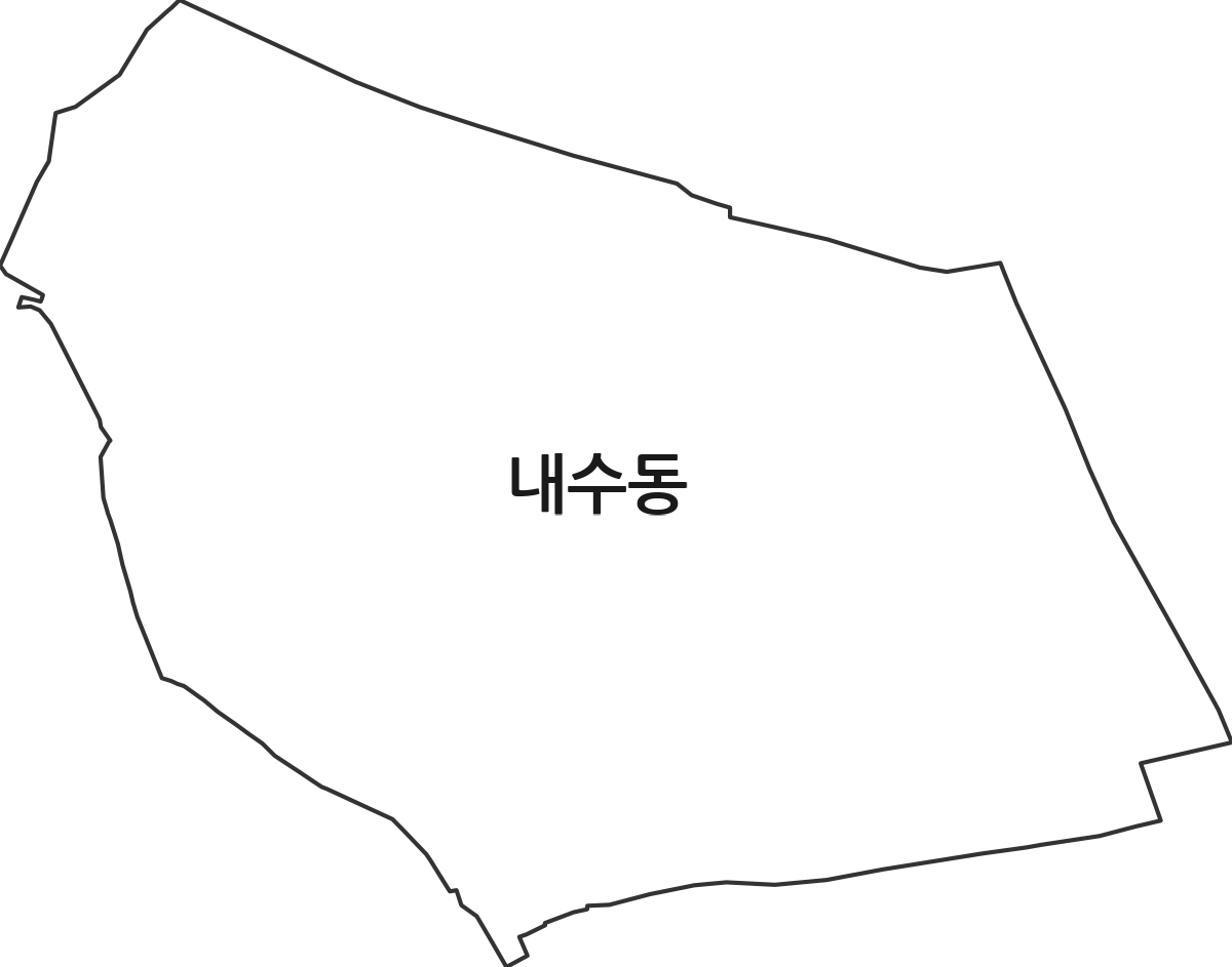 서울특별시 종로구 내수동 법정동 행정구역 경계 지도