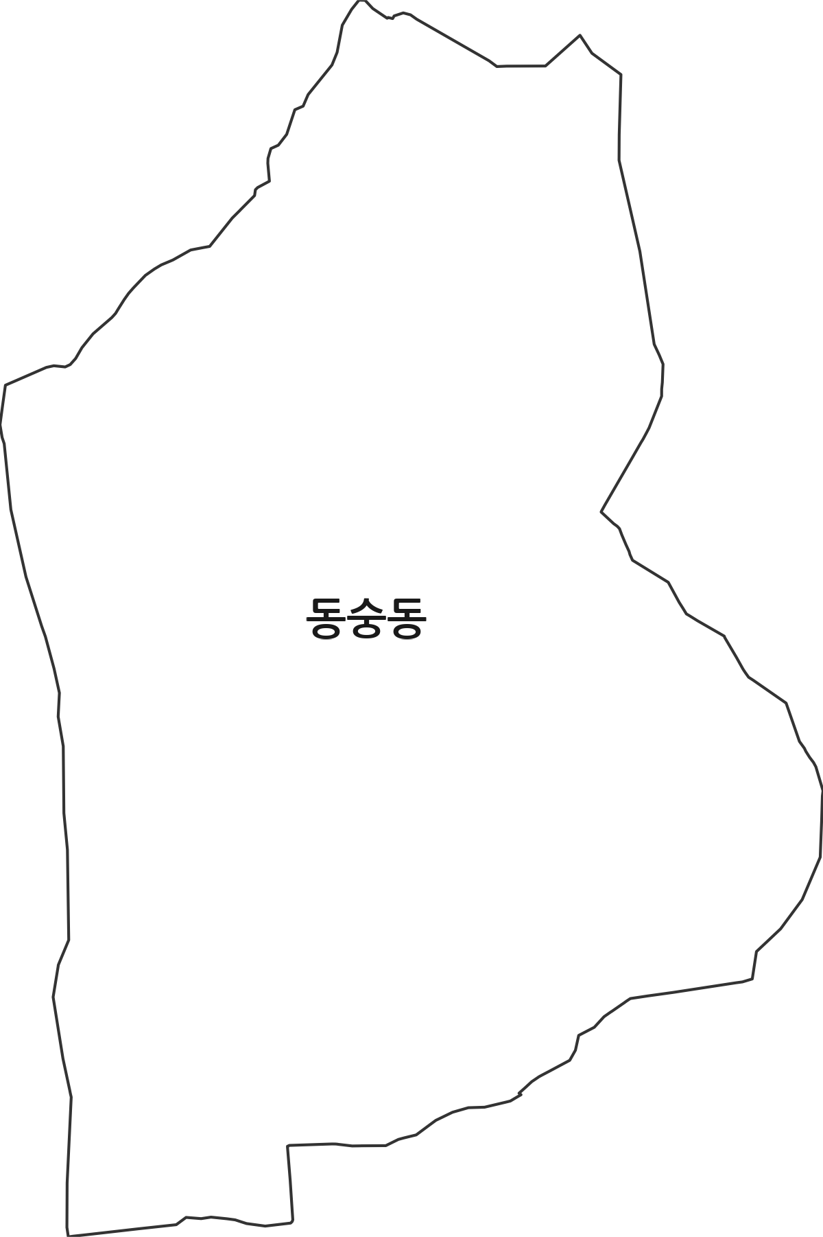 서울특별시 종로구 동숭동 법정동 행정구역 경계 지도