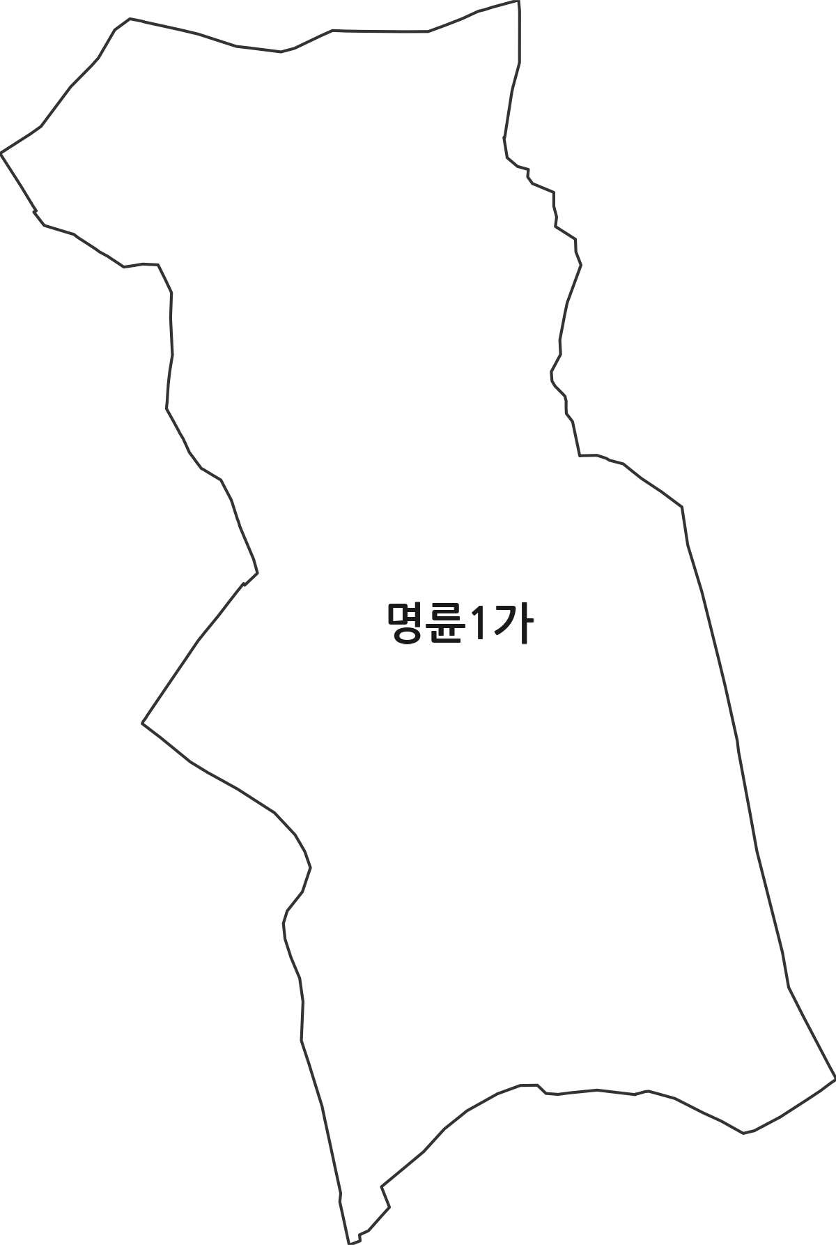 서울특별시 종로구 명륜1가 법정동 행정구역 경계 지도