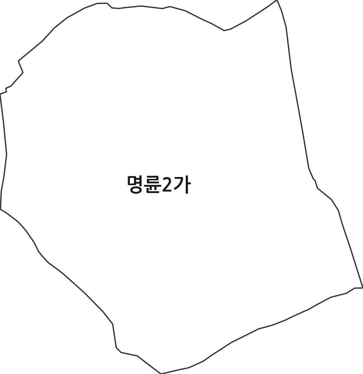 서울특별시 종로구 명륜2가 법정동 행정구역 경계 지도
