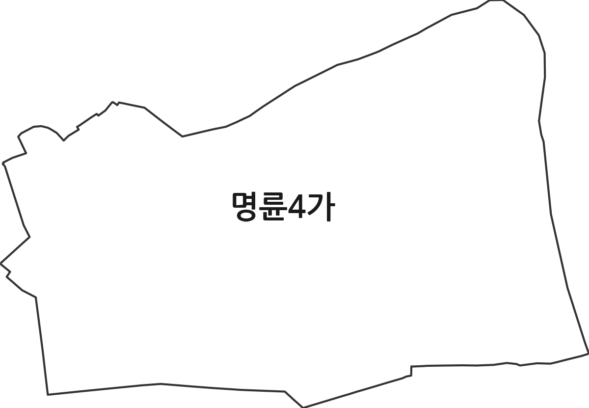서울특별시 종로구 명륜4가 법정동 행정구역 경계 지도
