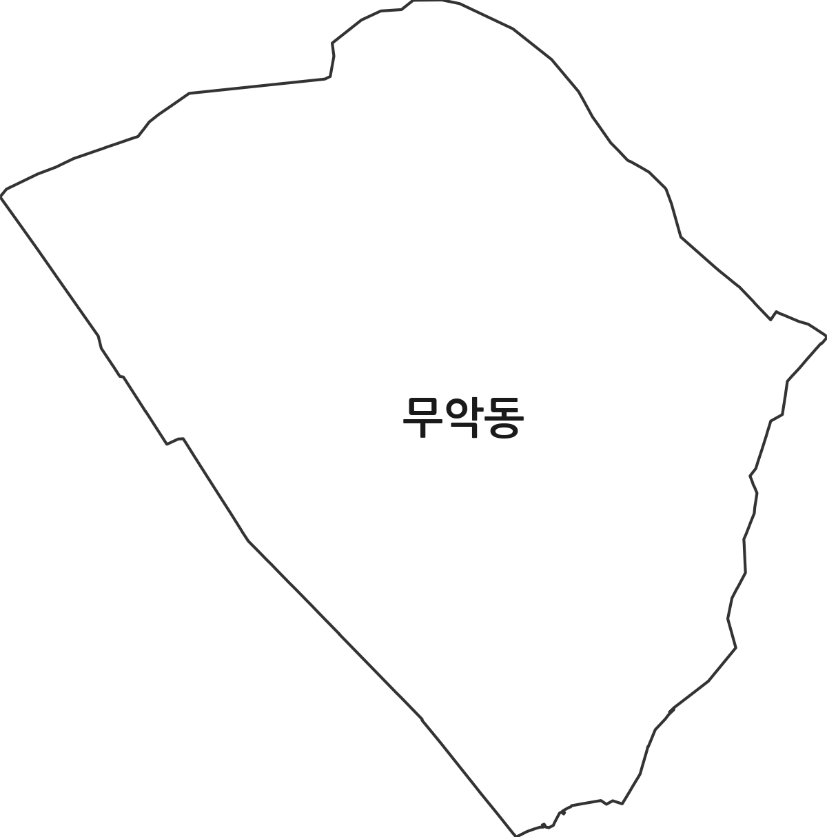 서울특별시 종로구 무악동 법정동 행정구역 경계 지도