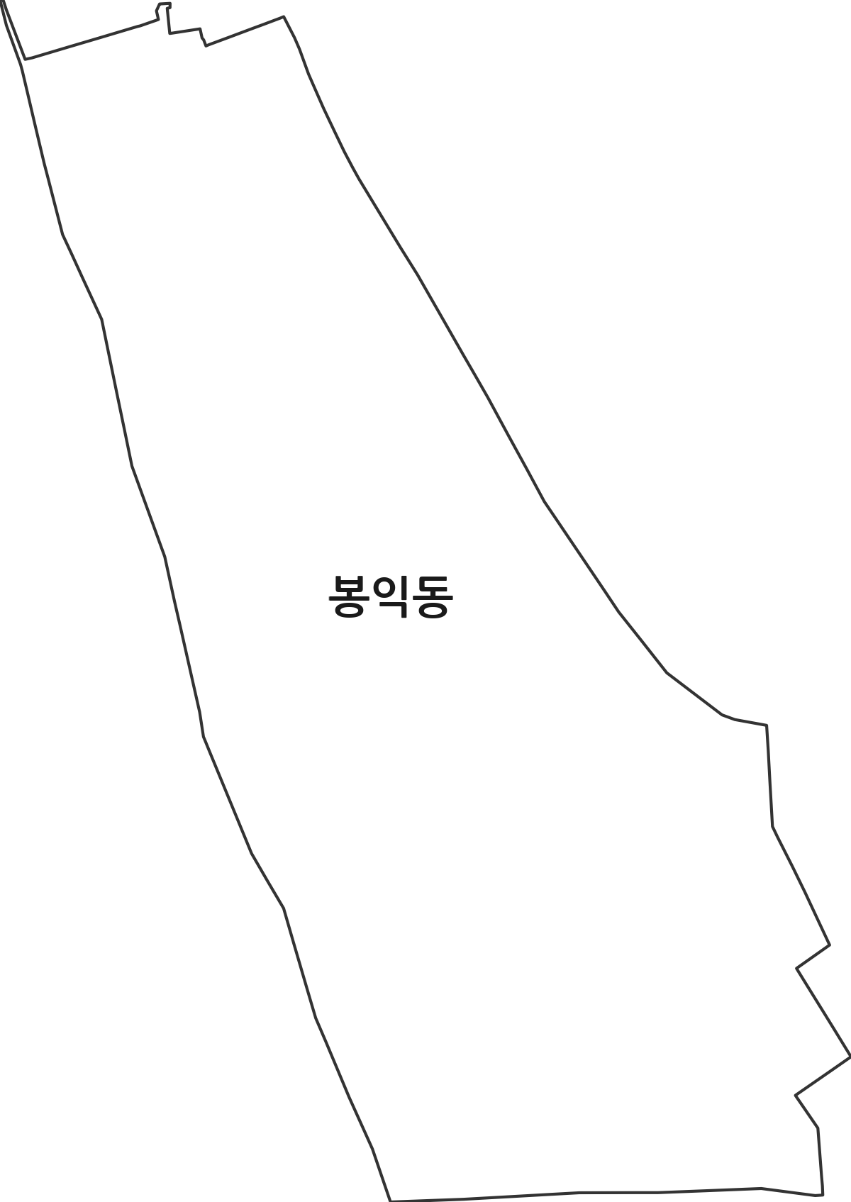 서울특별시 종로구 봉익동 법정동 행정구역 경계 지도