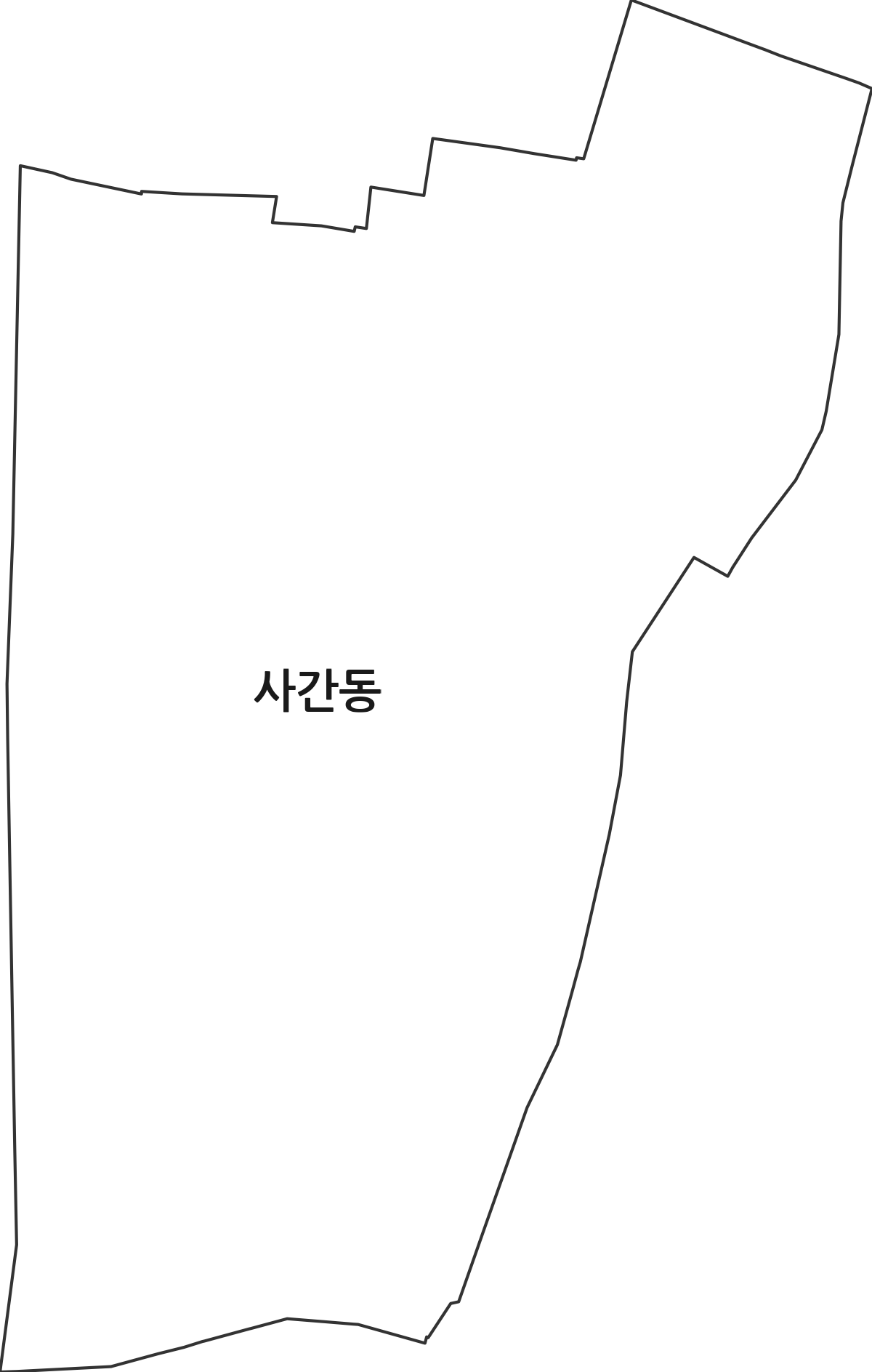 서울특별시 종로구 사간동 법정동 행정구역 경계 지도