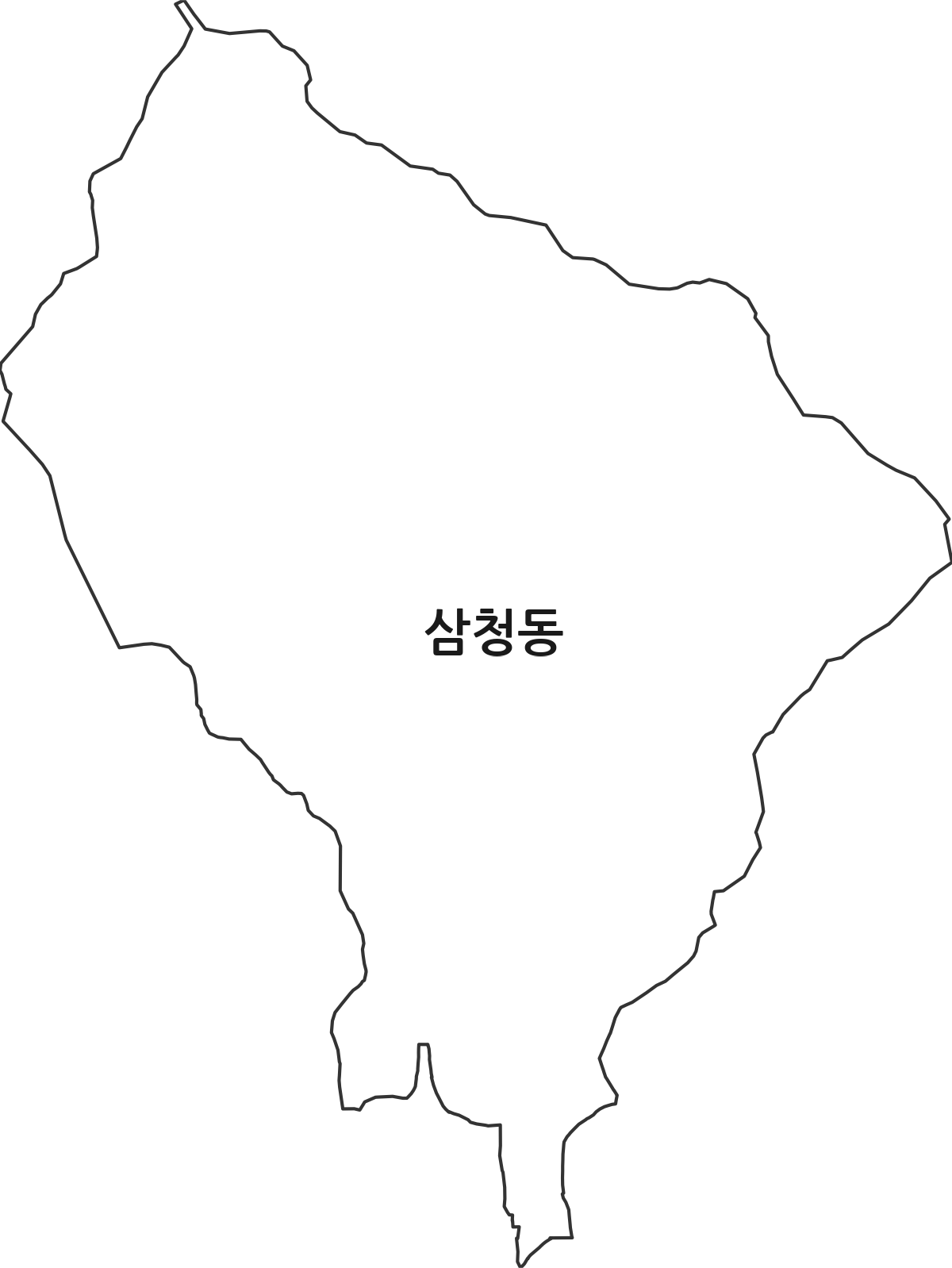 서울특별시 종로구 삼청동 법정동 행정구역 경계 지도