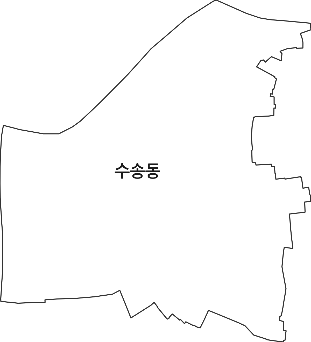 서울특별시 종로구 수송동 법정동 행정구역 경계 지도