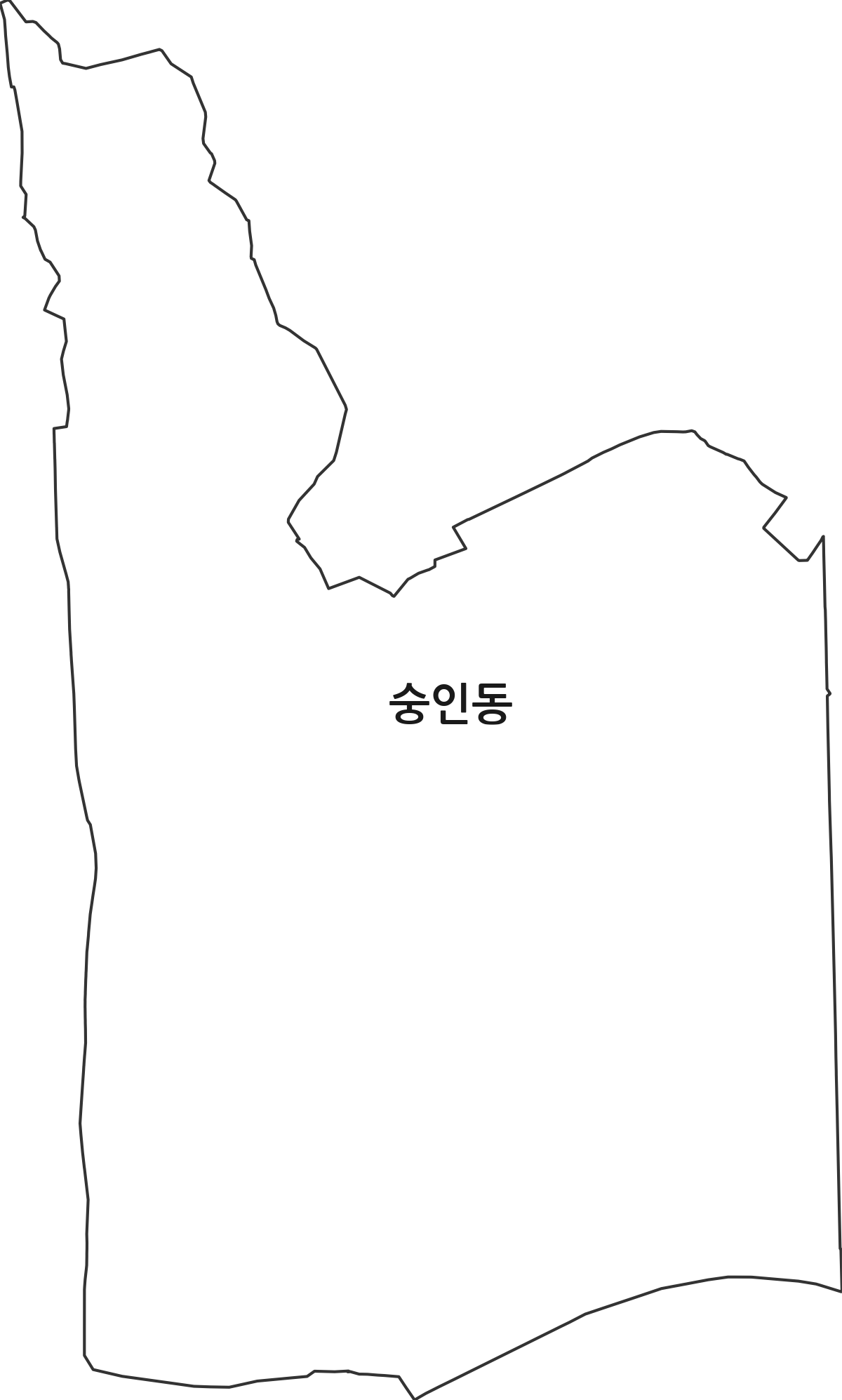 서울특별시 종로구 숭인동 법정동 행정구역 경계 지도