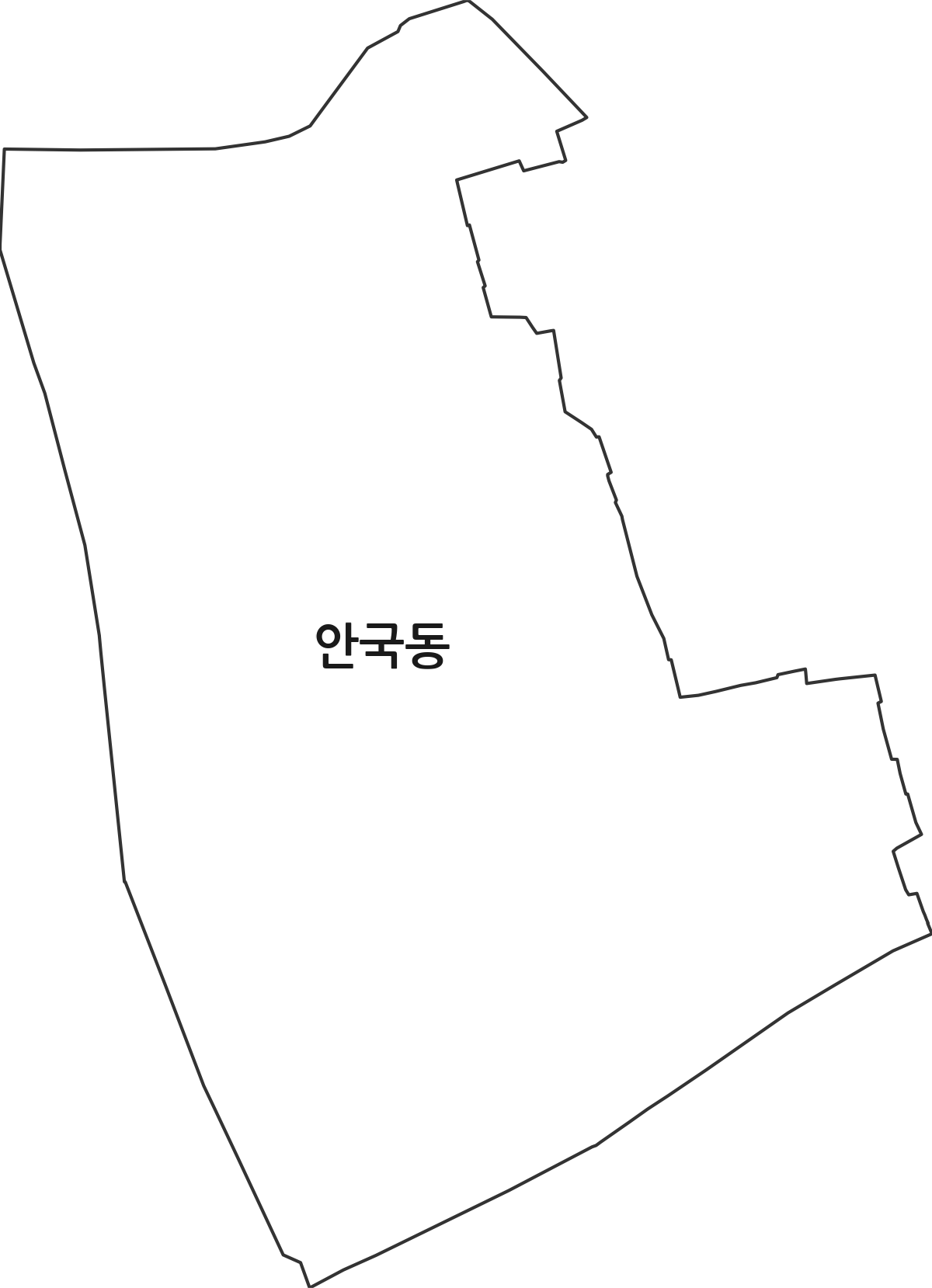 서울특별시 종로구 안국동 법정동 행정구역 경계 지도