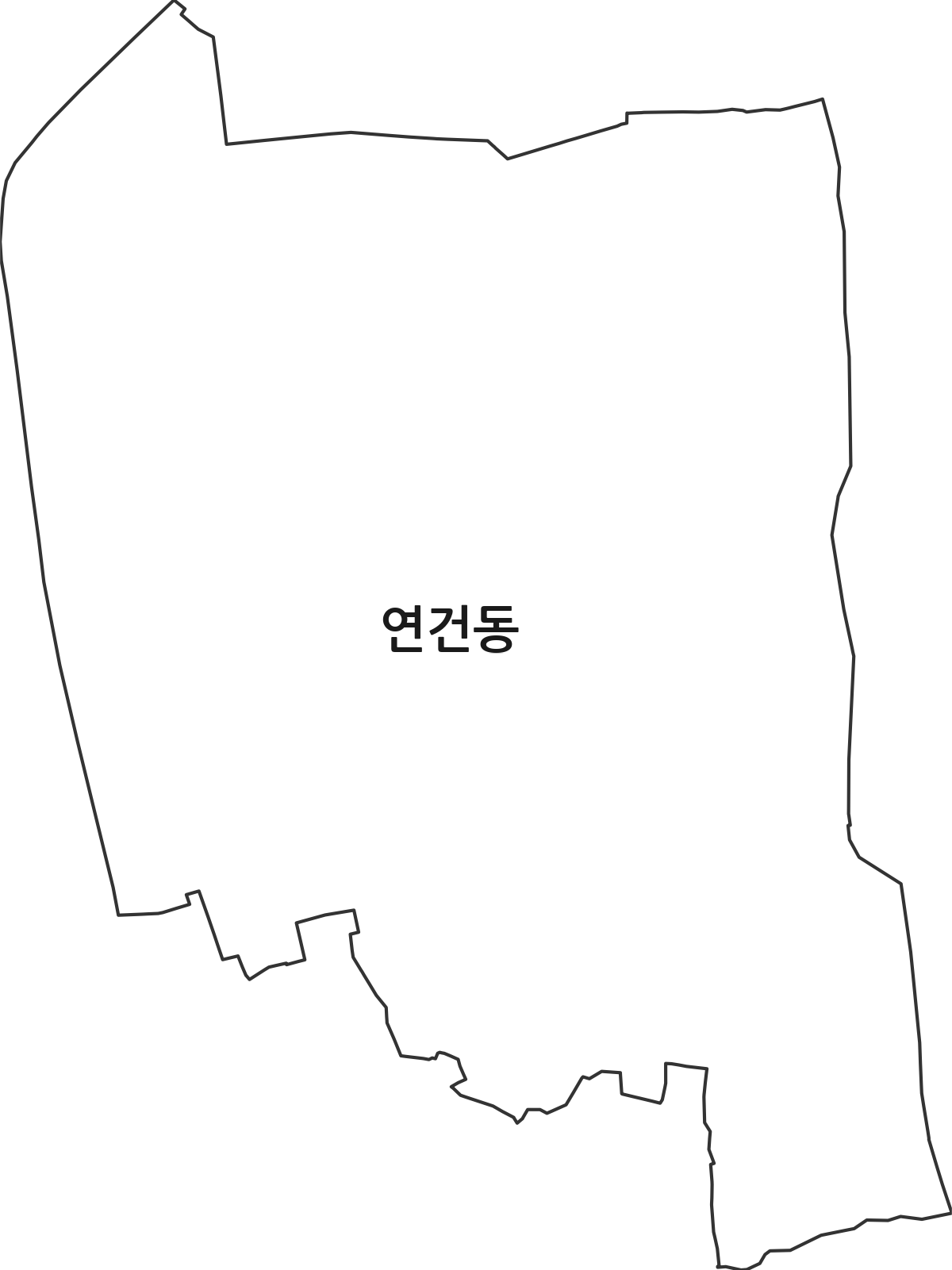 서울특별시 종로구 연건동 법정동 행정구역 경계 지도