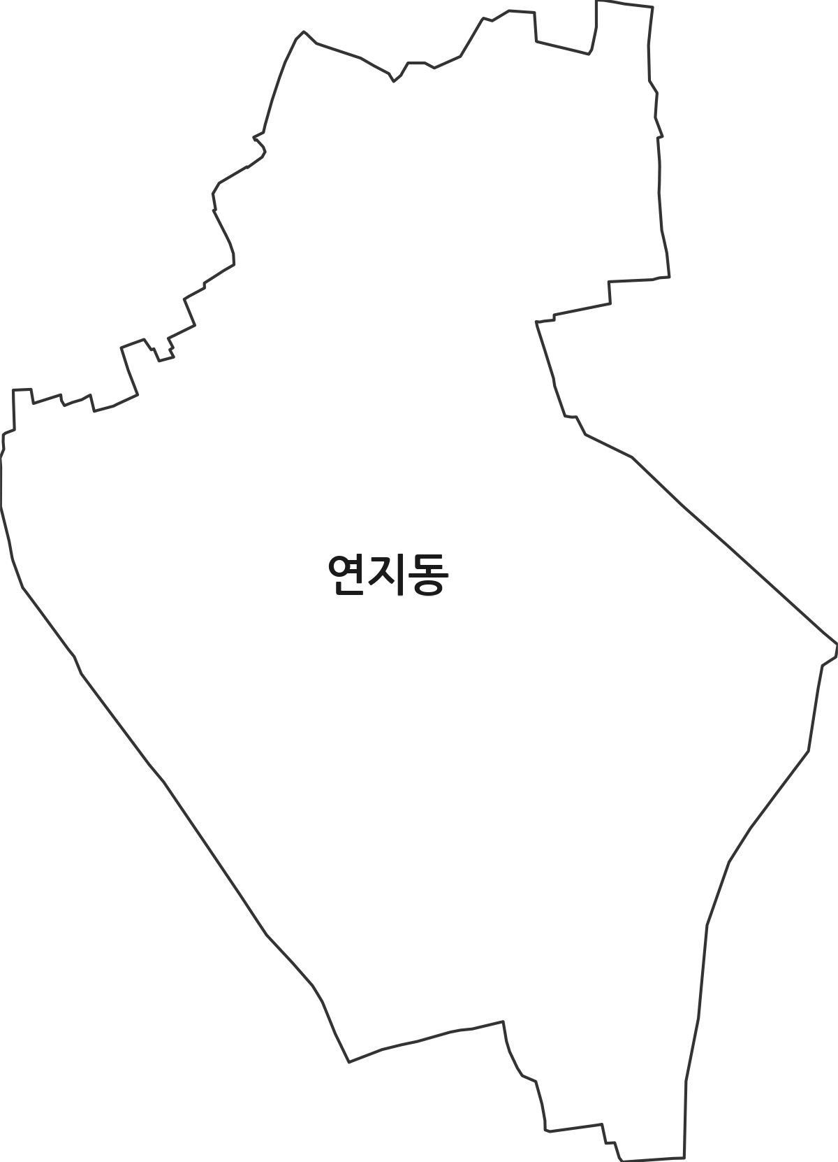 서울특별시 종로구 연지동 법정동 행정구역 경계 지도