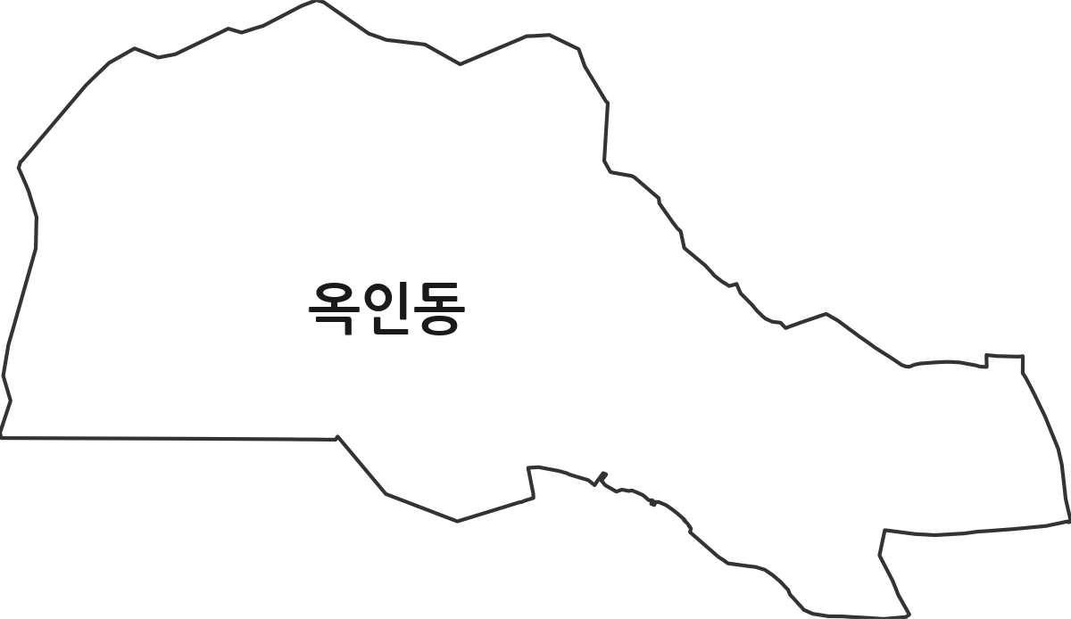 서울특별시 종로구 옥인동 법정동 행정구역 경계 지도