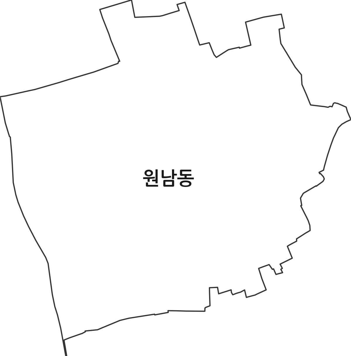 서울특별시 종로구 원남동 법정동 행정구역 경계 지도