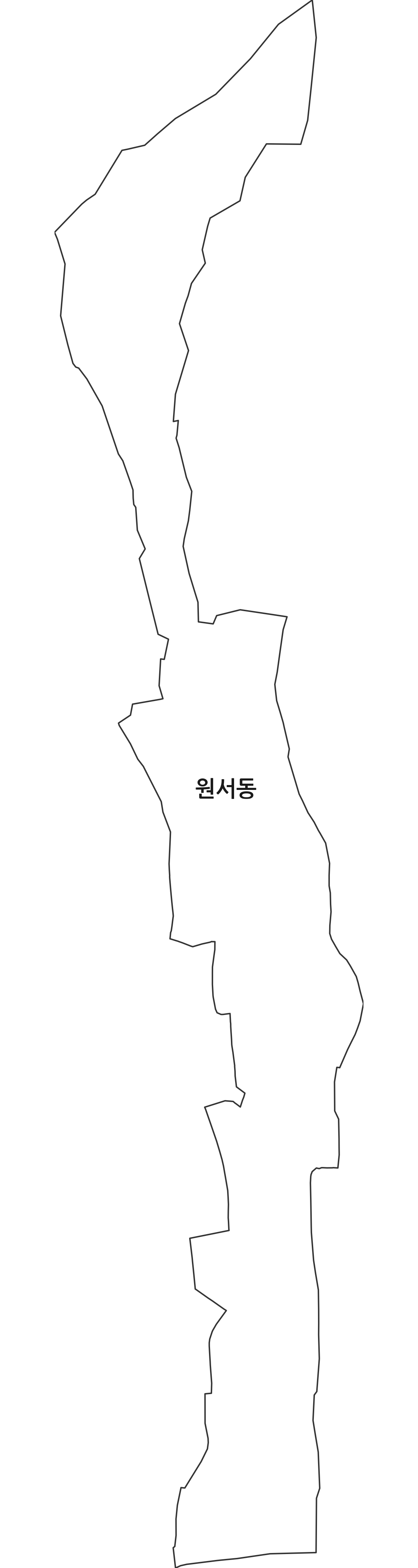 서울특별시 종로구 원서동 법정동 행정구역 경계 지도