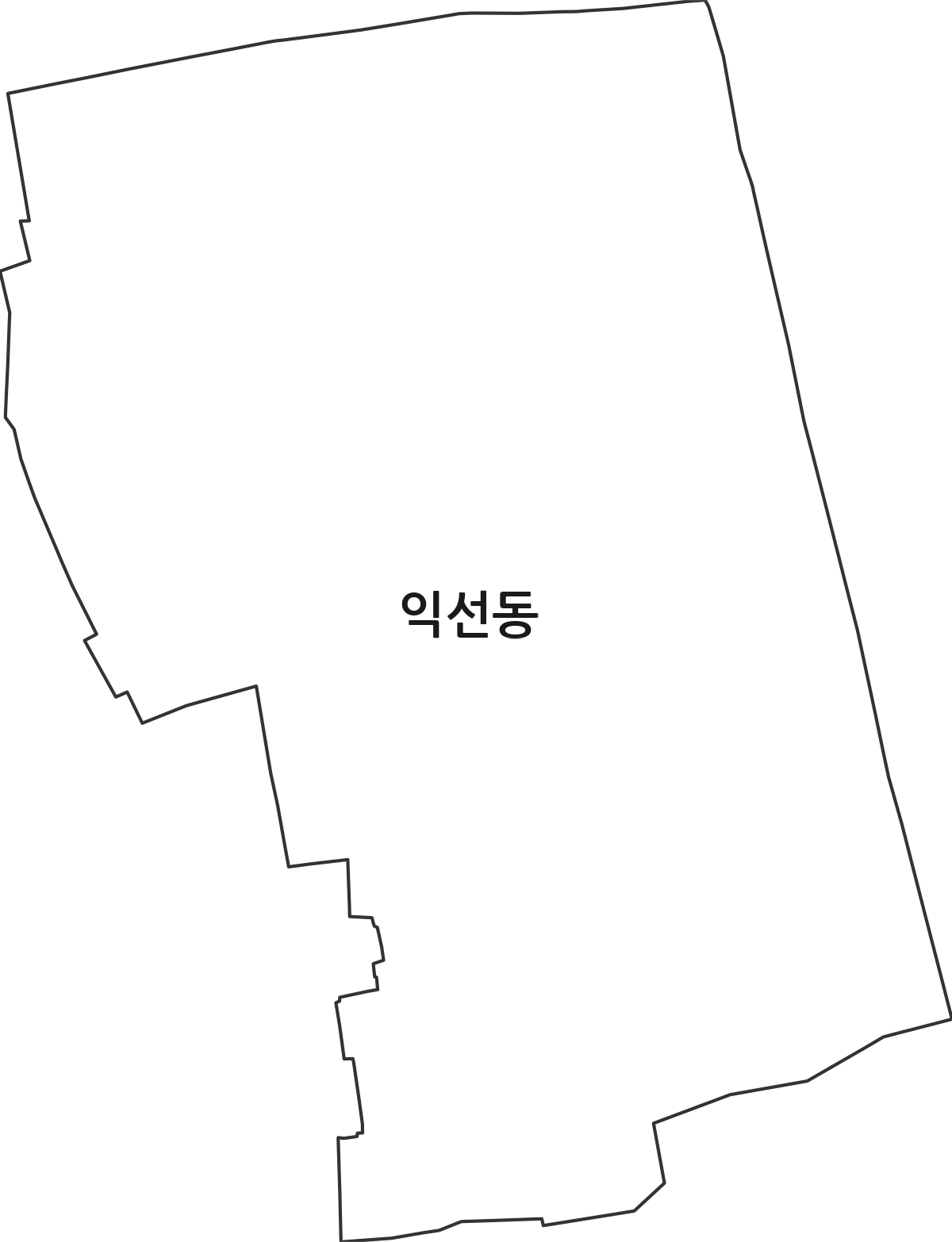 서울특별시 종로구 익선동 법정동 행정구역 경계 지도