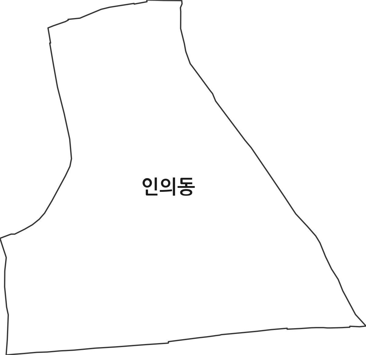 서울특별시 종로구 인의동 법정동 행정구역 경계 지도