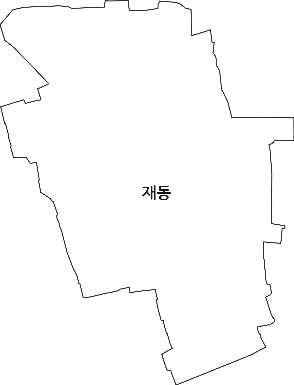 서울특별시 종로구 재동 법정동 행정구역 경계 지도