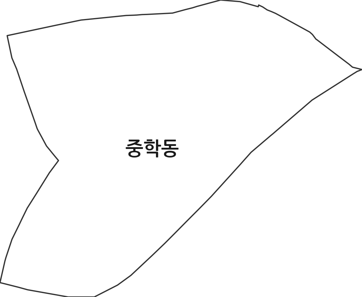 서울특별시 종로구 중학동 법정동 행정구역 경계 지도