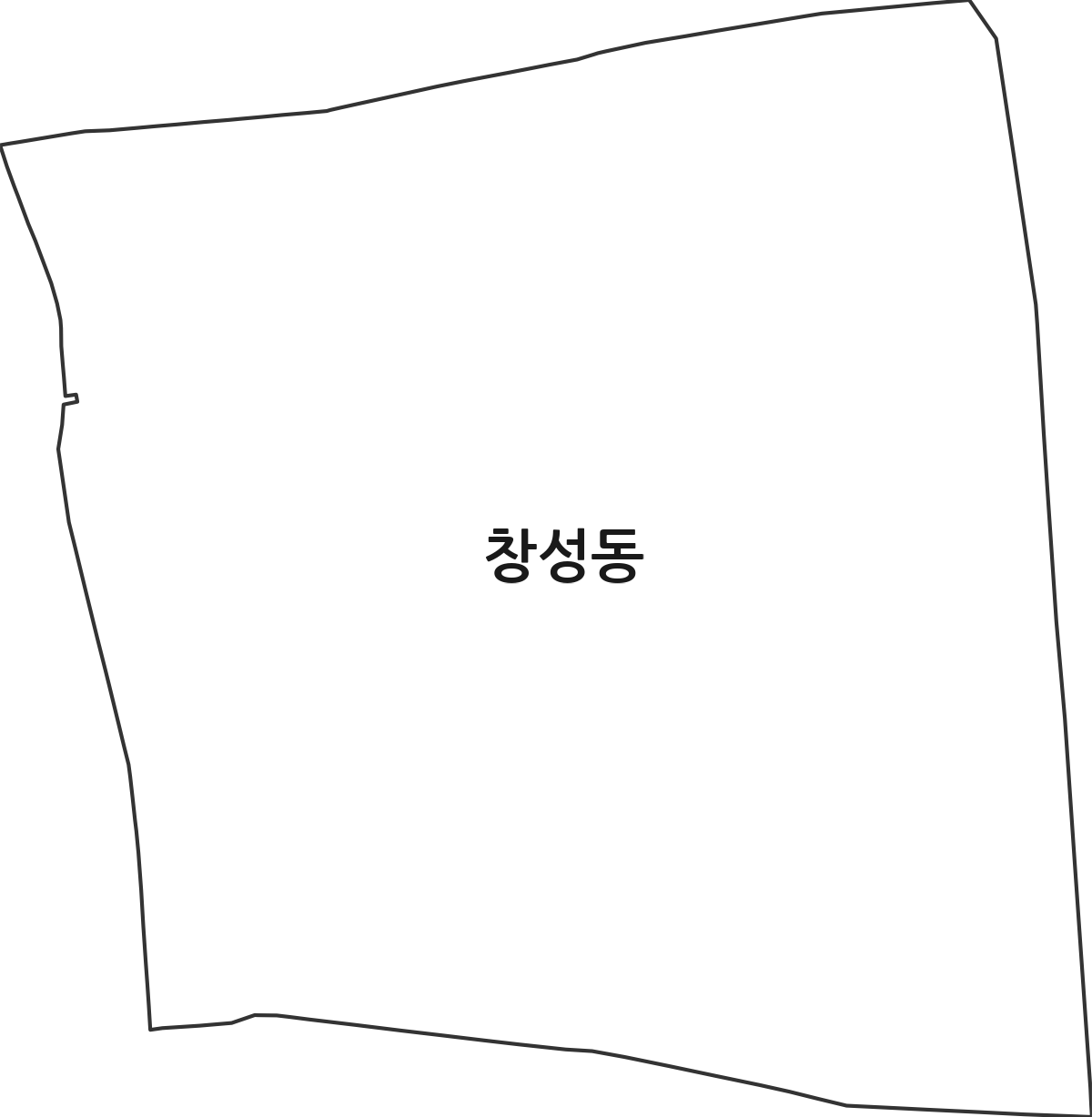 서울특별시 종로구 창성동 법정동 행정구역 경계 지도